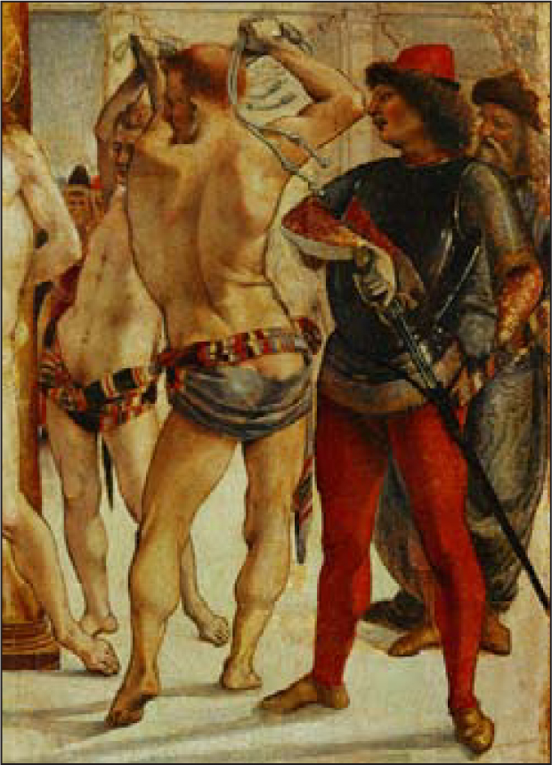 Plate 13. Detail of Flagellation, Pinacoteca di Brera, Milan, Italy