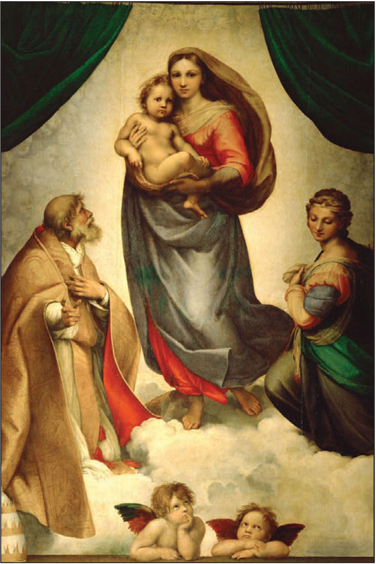 Plate 34. Raphael, The Sistine Madonna, 1512, oil on canvas, Gemäldegalerie Alte Meister, Zwinger Palace, Dresden