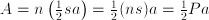 A=n \left(\frac{1}{2}sa\right)=\frac{1}{2}(ns)a=\frac{1}{2}Pa