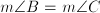 m\angle{B}= m\angle{C}