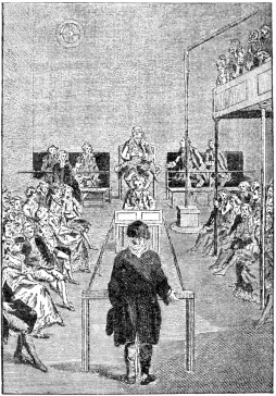 SIR JOHN FIELDING OFFICIATING AT BOW STREET. (From a Drawing by Dodd.)