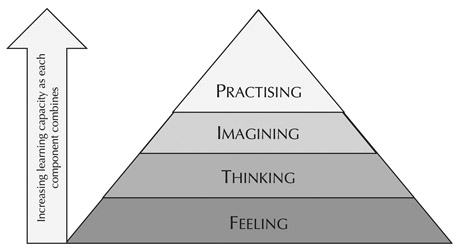 Figure 1 Increasing learning capacity by increasing the senses engaged