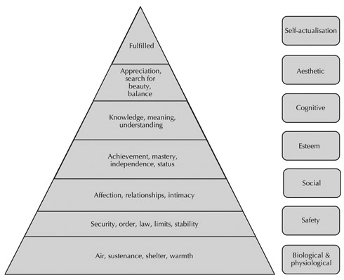 Figure 3 Maslow’s pyramid (hierarchy) of needs