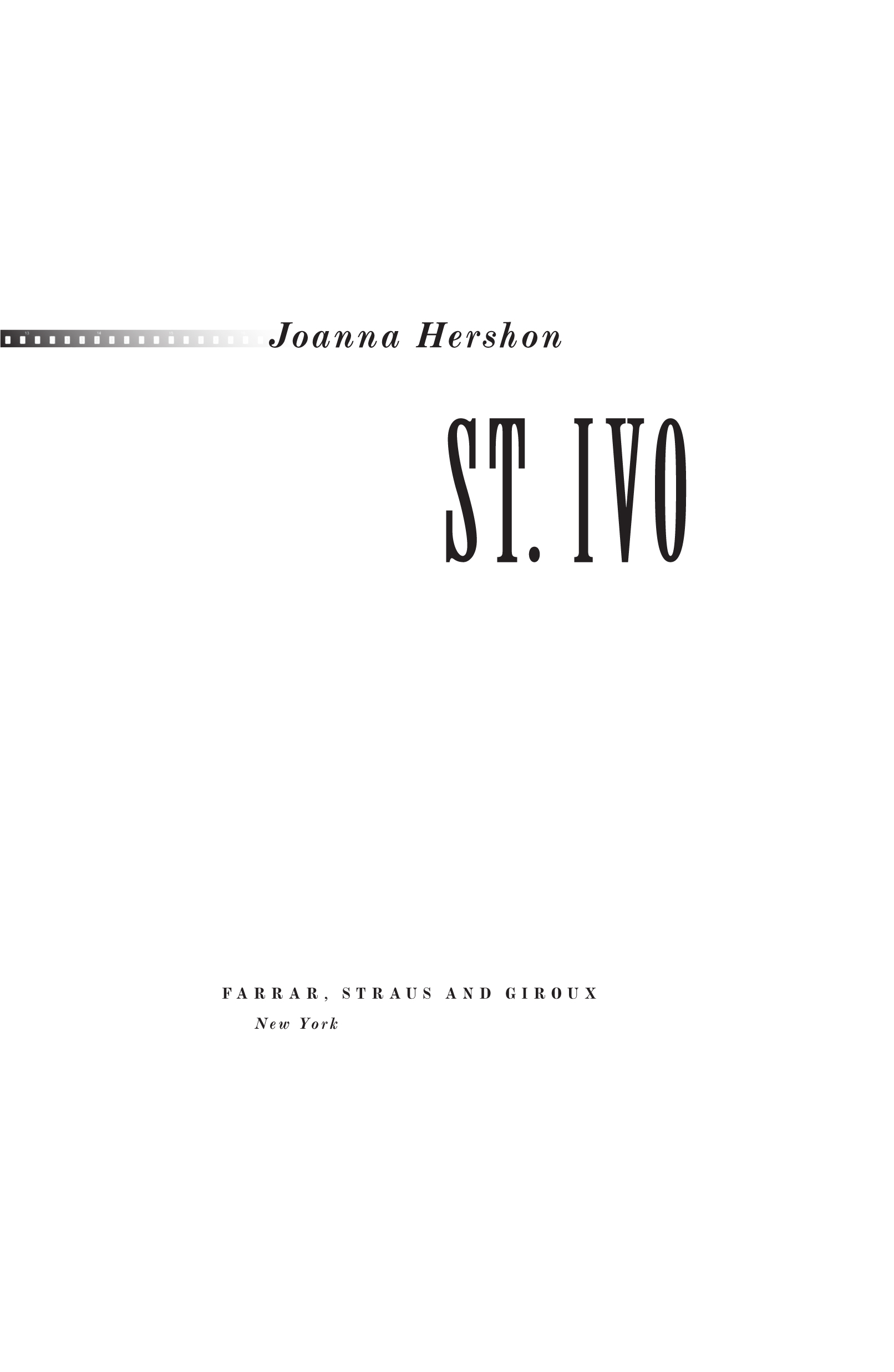 St. Ivo by Joanna Hershon