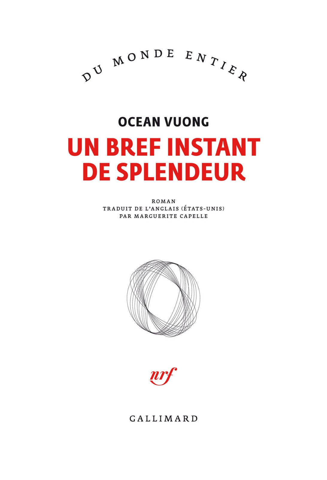 Couverture : Ocean Vuong, Un bref instant de splendeur, Gallimard