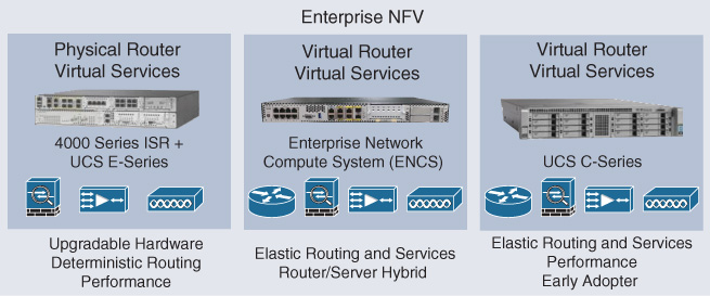 An illustration shows Cisco ENFV Hardware Options.