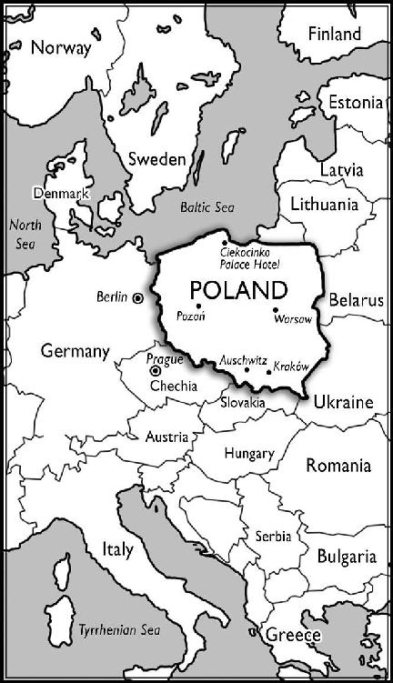 Map Poland, Western Europe