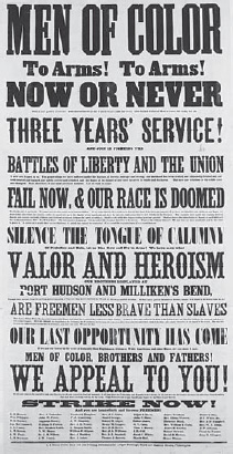 Men of Color, to Arms!, broadside, 1862 (Library Company of Philadelphia)