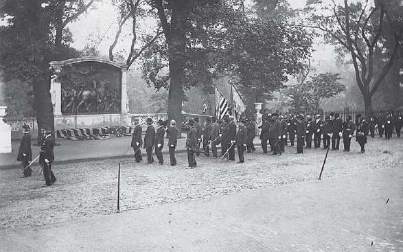 James H. Smith and William J. Miller, dedication of the Memorial to Robert Gould Shaw and the 54th Massachusetts Regiment, Boston, May 31, 1897 (Massachusetts Historical Society)