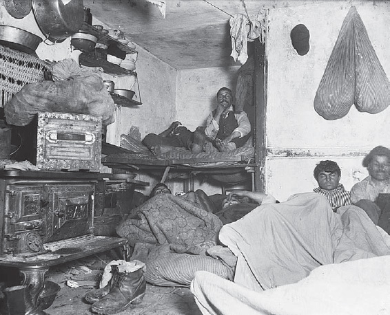 Jacob A. Riis, Lodgers in a Crowded Bayard Street Tenement—“Five Cents a Spot,”1889 (Museum of the City of New York)