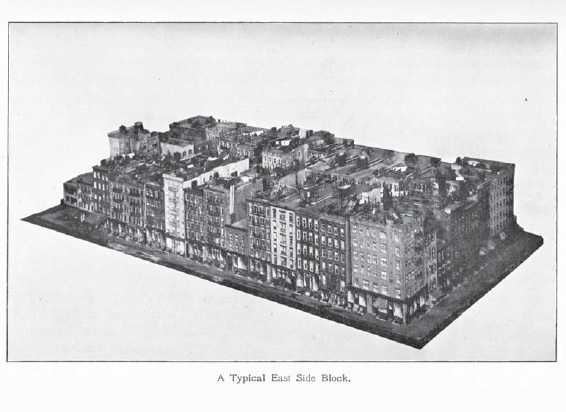 Jacob A. Riis, A Typical East Side Block, halftone reproduction from The Battle with the Slum (New York, 1902)