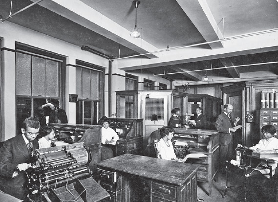 W.E.B. Du Bois and staff in The Crisis magazine office, no date recorded (Schomburg Center for Research in Black Culture, New York Public Library)