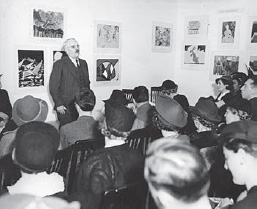 Aubrey Pollard, Holger Cahill Speaking at the Harlem Community Art Center, October 24, 1938 (Digital ID# 12273, Archives of American Art, Smithsonian Institution, courtesy of the Archives of American Art Wikimedia Partnership)