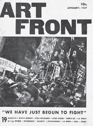 Art Front (cover), January 1937, (Ben Shahn papers, Archives of American Art, Smithsonian Institution)