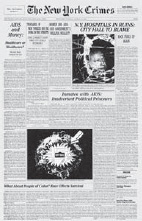 Gran Fury, New York Crimes, 1989, four-page newspaper (LGBT and HIV/AIDS Activist Collections, the New York Public Library, Astor, Lenox and Tilden Foundations)