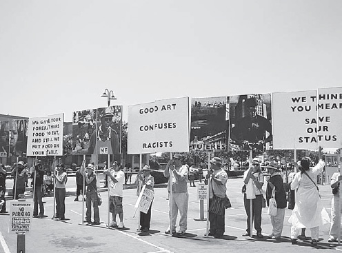 Walking mural, Baldwin Park demonstrations, 2005 (Social and Public Art Resource Center)