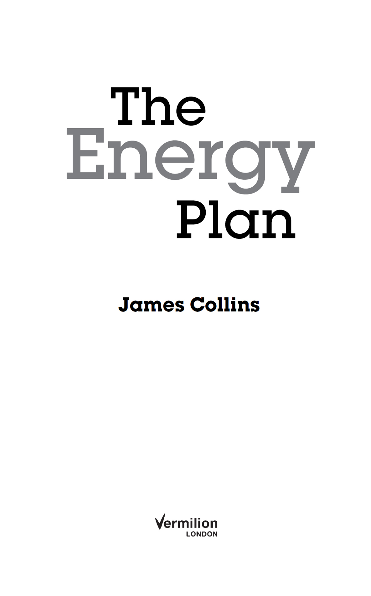 Title page for The Energy Plan