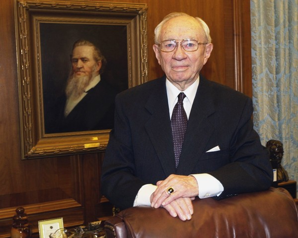 Figure 4-2: As of 2004, Gordon B. Hinckley was the current prophet and president of the LDS Church.