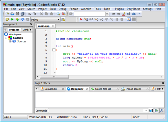 Snapshot of each example having a .cbp file associated with it that opens the example in Code::Blocks for you.