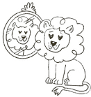 Illustration of lion.