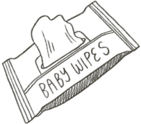 A packet of baby wipes