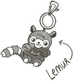 Lemur keyring