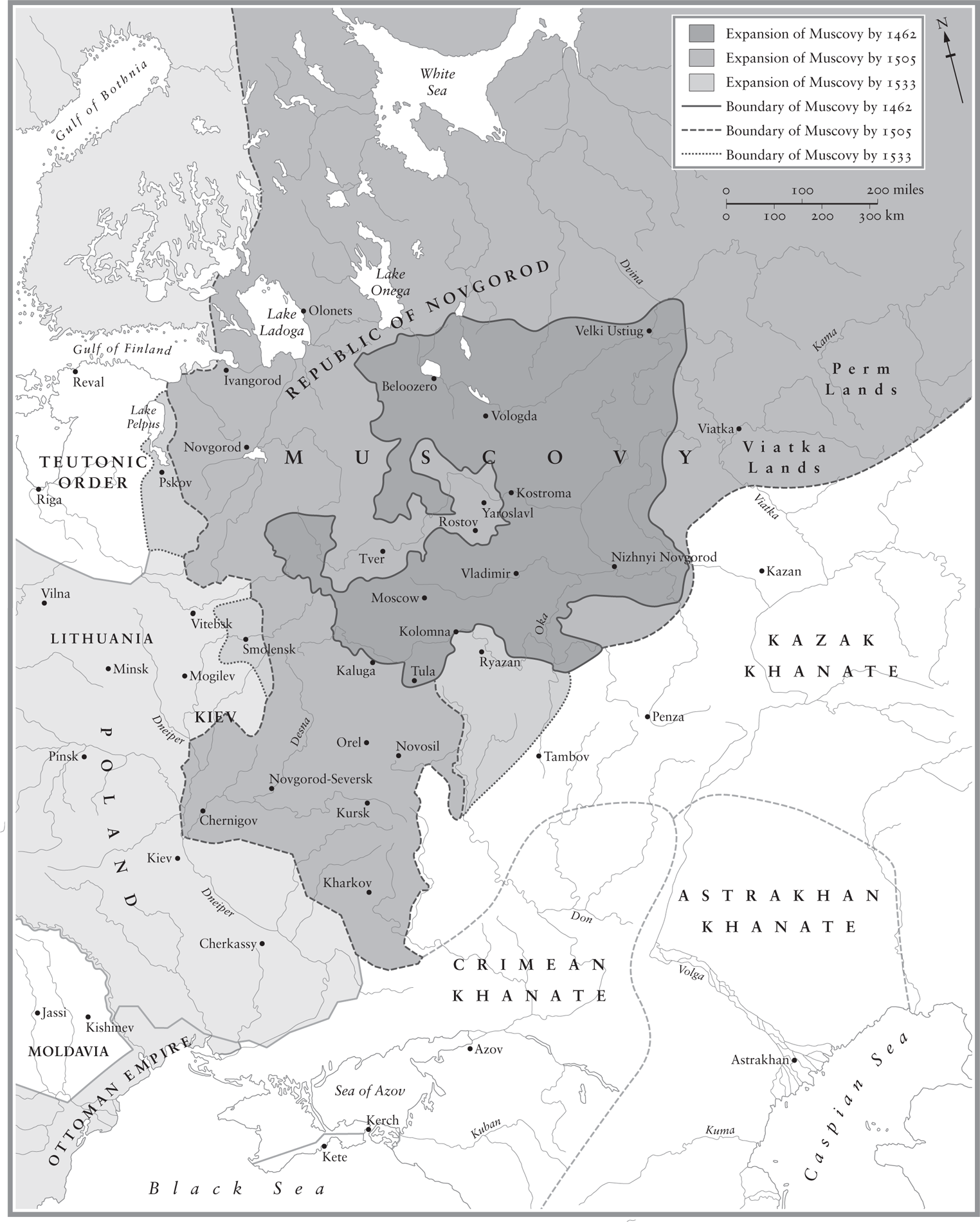 2. EXPANSION (2) The gathering of ‘Russia’: despite its late emergence and devastation at the hands of the Mongols in 1240, Muscovy became the centre of East Slavic civilization in the fifteenth and sixteenth centuries, expanding its borders with more durable success than previous or associated expansionary powers in the region, such as Kievan Rus, had managed to do.