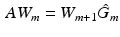 $$\begin{aligned} AW_m=W_{m+1}\hat{G}_m \end{aligned}$$