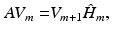 $$\begin{aligned} \textit{AV}_m= & {} V_{m+1} \hat{H}_m , \end{aligned}$$