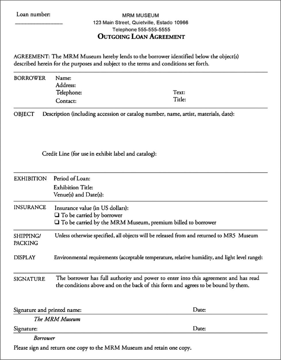 FIGURE 9.7A–B OUTGOING LOAN AGREEMENT WITH OUTGOING LOAN CONDITIONS. CREATED BY AUTHOR.