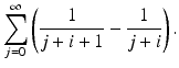 
$$\displaystyle{\sum _{j=0}^{\infty }\left ( \frac{1} {j + i + 1} - \frac{1} {j + i}\right ).}$$
