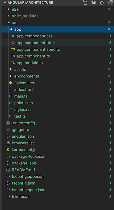 VSCode showing the src folder