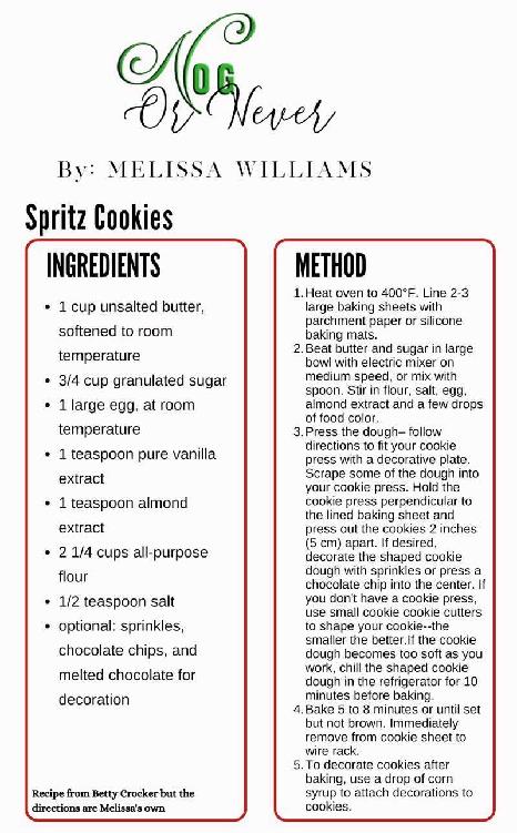 Recipe - Spritz Cookies