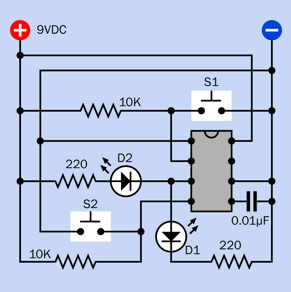 A 555 timer can have its timing features disabled so that it functions as a flip-flop.