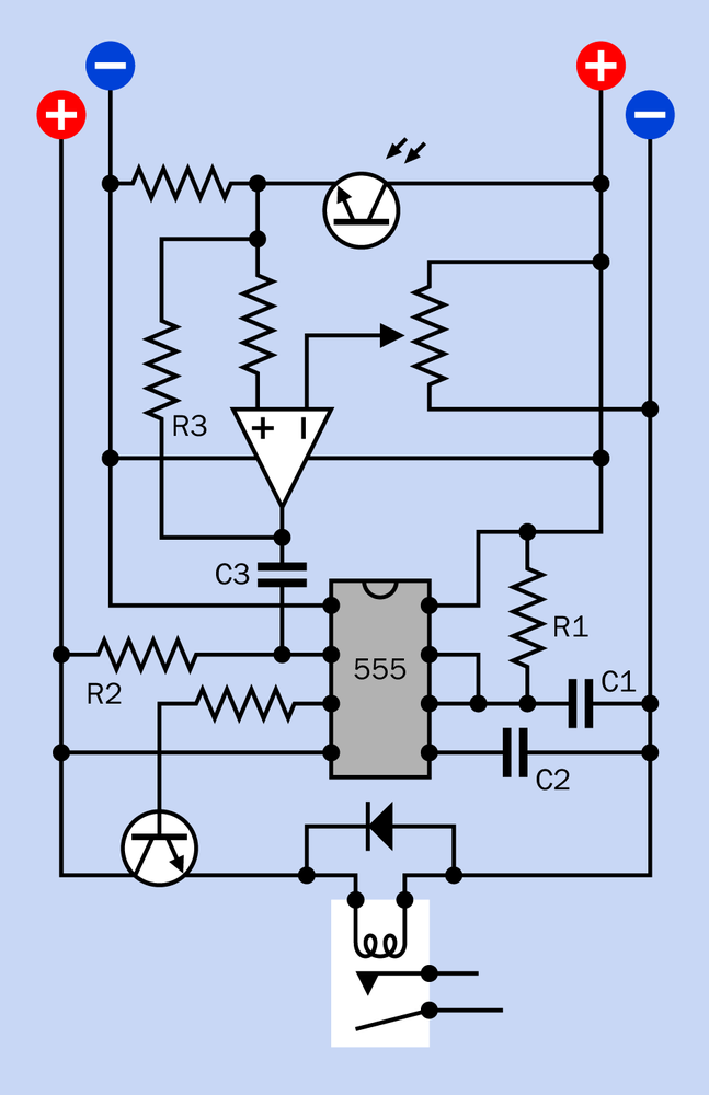 A coupling capacitor (C3) is used in this circuit to isolate the 555 timer from a sustained low input from the comparator. The capacitor only passes a transition from high to low. The rest of the time, the pullup resistor (R3) holds the input high.