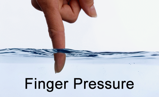 finger pressure