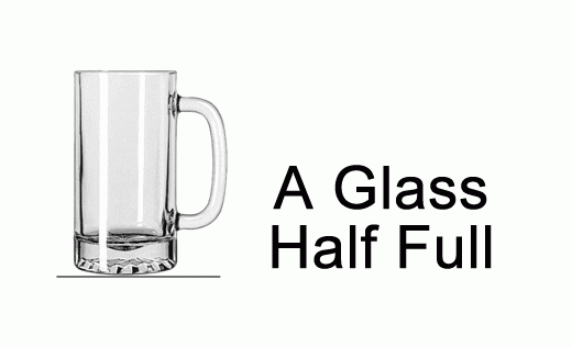 glass half full