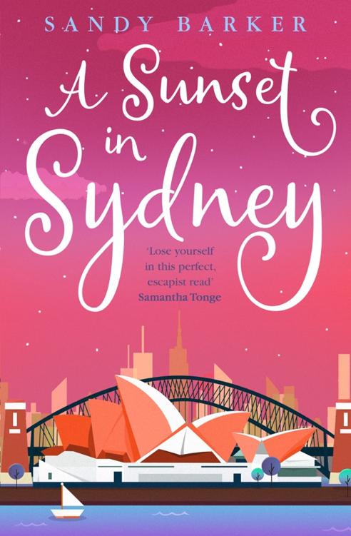 The book cover of A Sunset in Sydney by Sandy Barker.