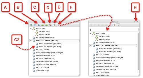 The Sitemap pane