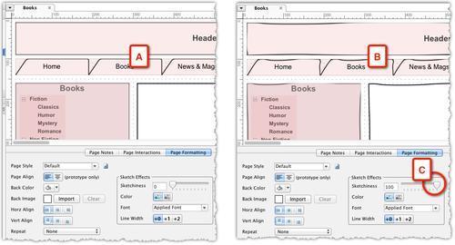 Adding sketch effects