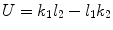 
$$ U = {k_{{1}}}{l_{{2}}} - {l_{{1}}}{k_{{2}}} $$
