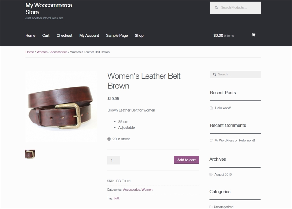 Setting the categories, tags, and images for your product