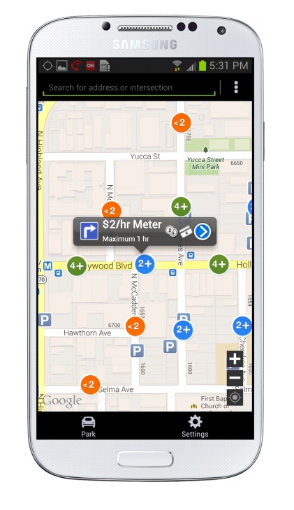 Streetline’s Parker app (image: Streetline)