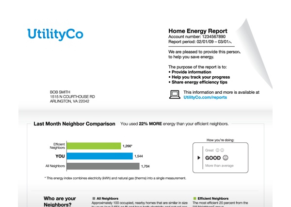 Sample Opower energy report (image: Opower)