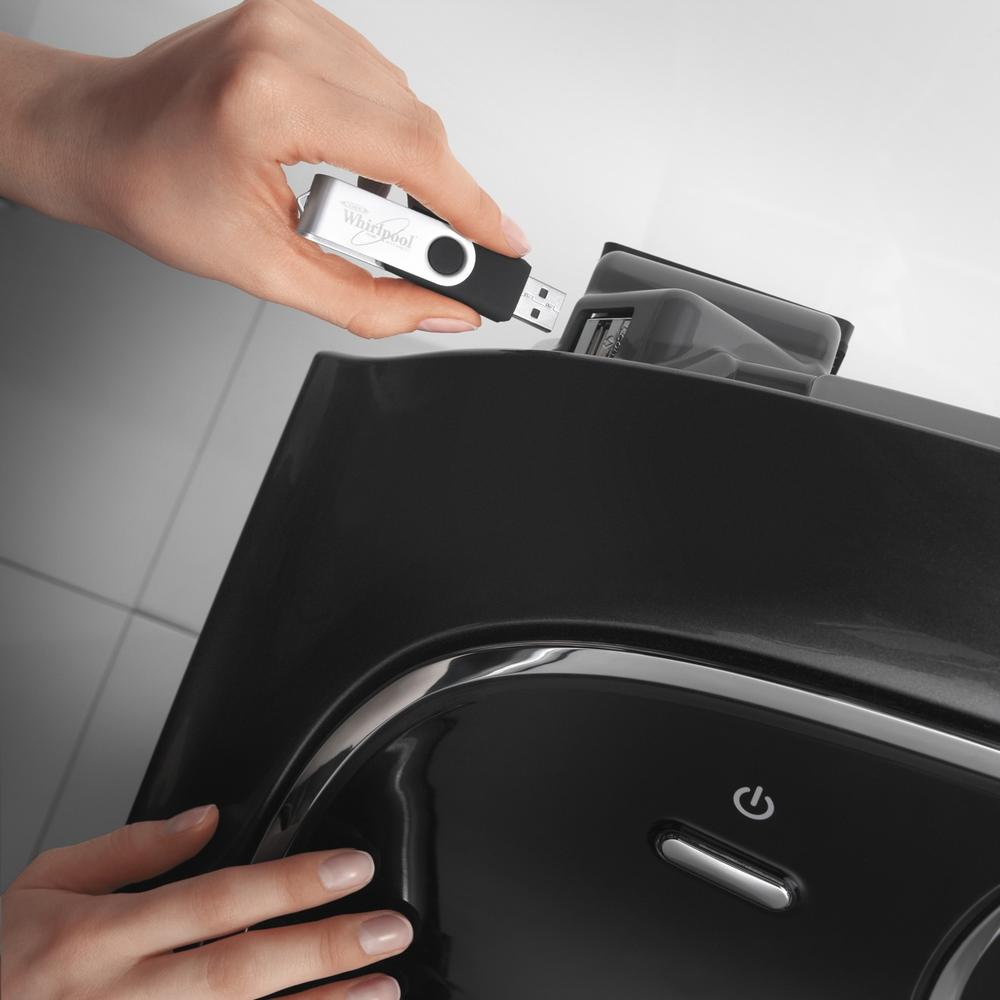 Some Whirlpool laundry appliances featured USB ports to enable users to upgrade the firmware and add new wash programs (image: Whirlpool)