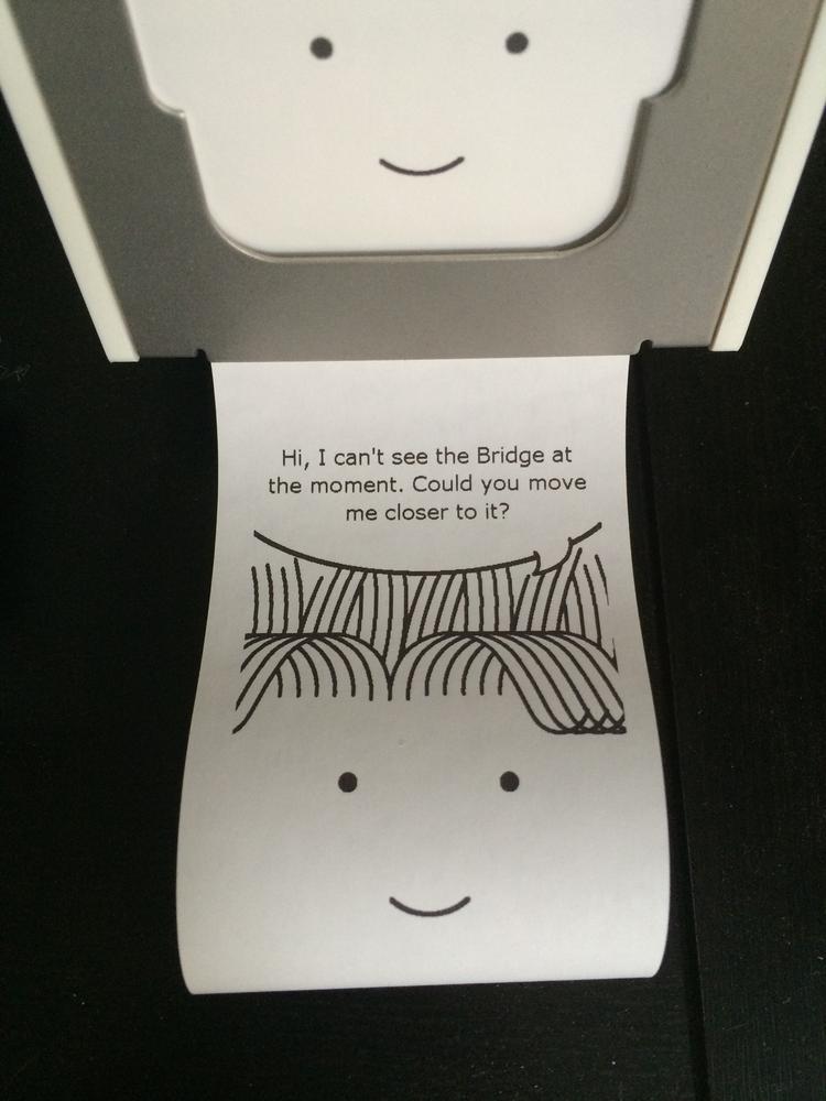 Little Printer’s way of giving an “error” message (image: Martin Charlier)