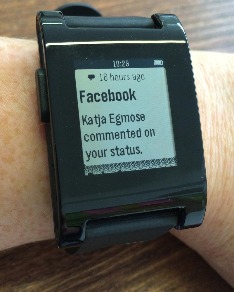 A Pebble notification