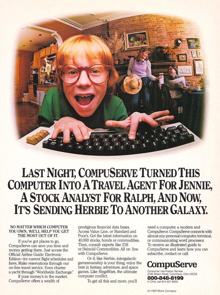 1980s CompuServe advert (image: AOL)