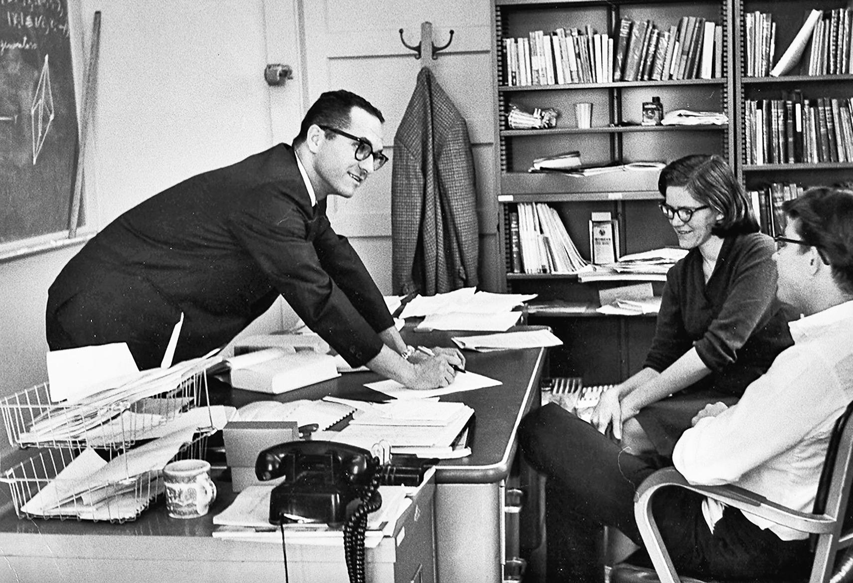 Working with my PhD thesis students Dorothy Daybell and David Arterburn, New Mexico State University, 1964.