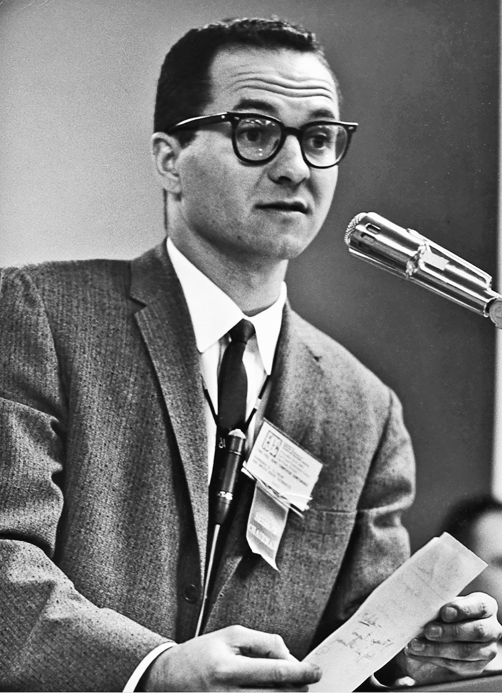 Chairing a session at a mathematics meeting, 1964.